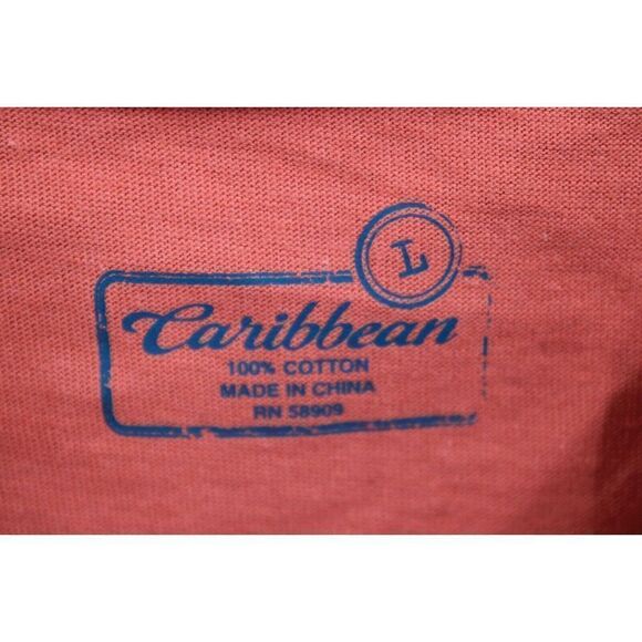 CARIBEAN ANCHOR EXPEDITIO TEE ORANGE KICK BACK SAILING SIZE L NWT - Picture 7 of 7